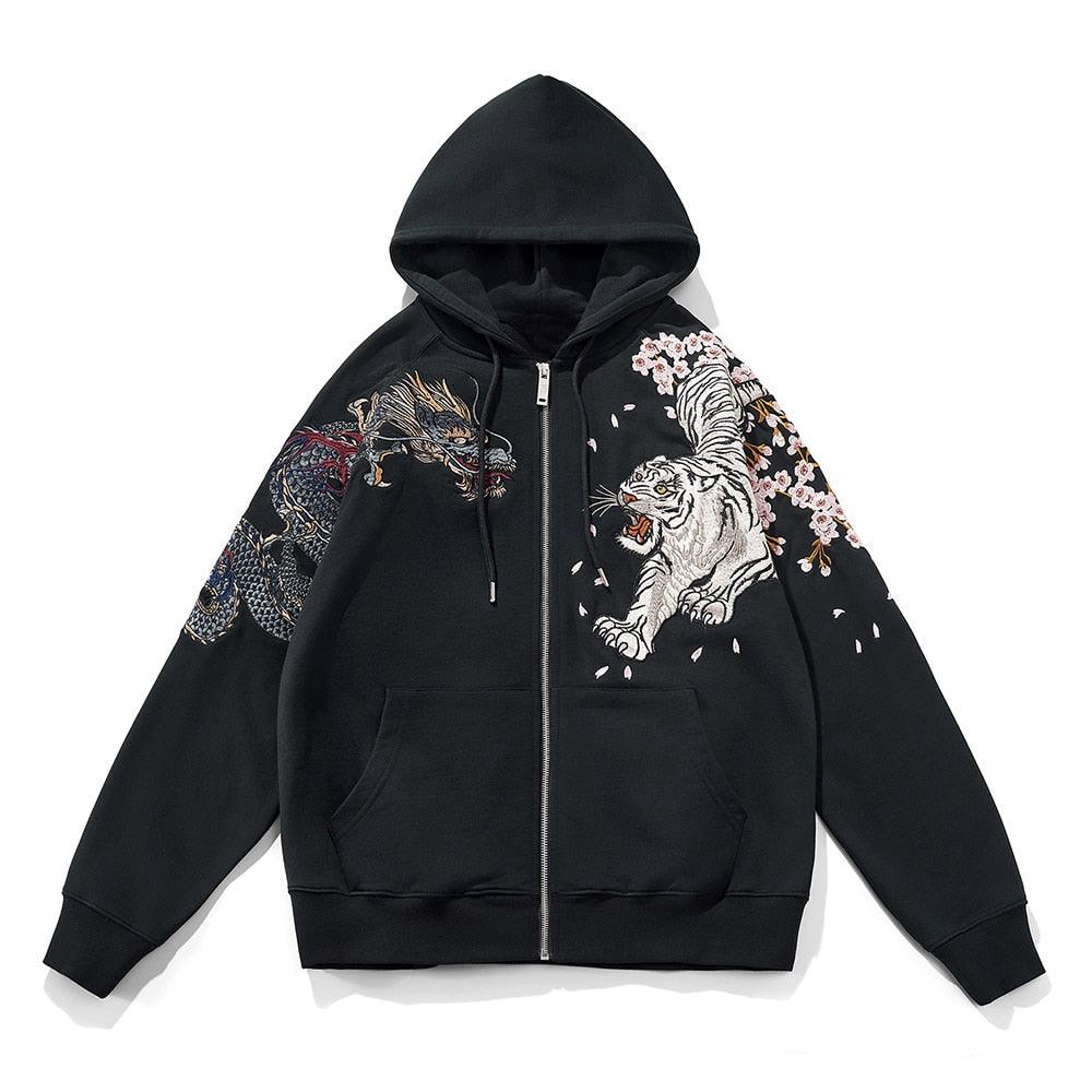 "FOLKLORE" - Embroidered Zip-Up Anime Jacket