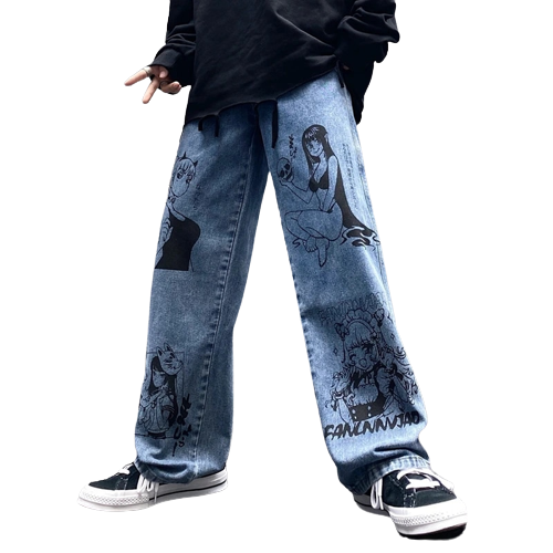 "LUNAR" - Sailor Moon Anime Jeans - Alpha Weebs