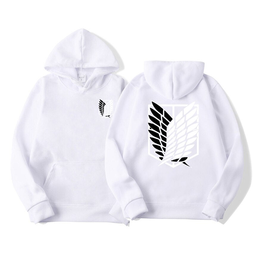 Anime - Streetwear - "FLY FREEDOM WINGS" - Attack On Titan Anime Hoodies | 8 Colors - Alpha Weebs