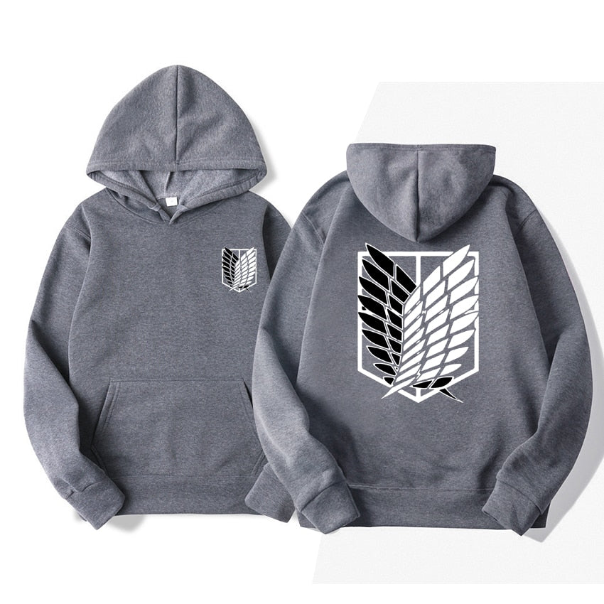 Anime - Streetwear - "FLY FREEDOM WINGS" - Attack On Titan Anime Hoodies | 8 Colors - Alpha Weebs