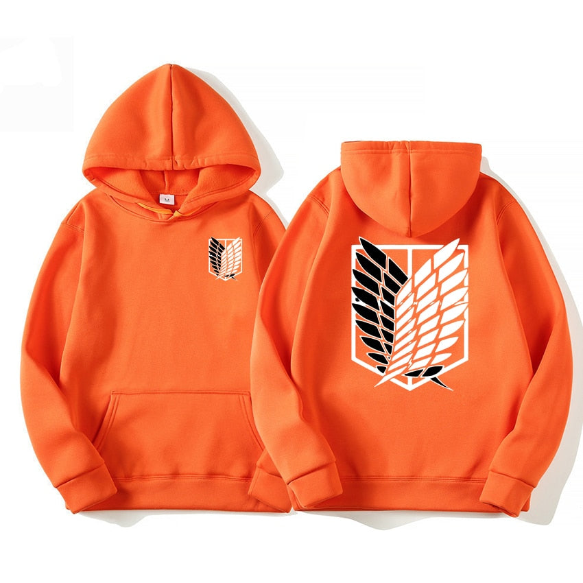 Anime - Streetwear - "FLY FREEDOM WINGS" - Attack On Titan Anime Hoodies | 8 Colors - Alpha Weebs