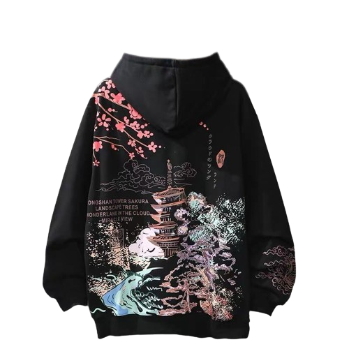 "JAPANESE LANDSCAPE" - Anime Oversized Hoodie | 2 colors