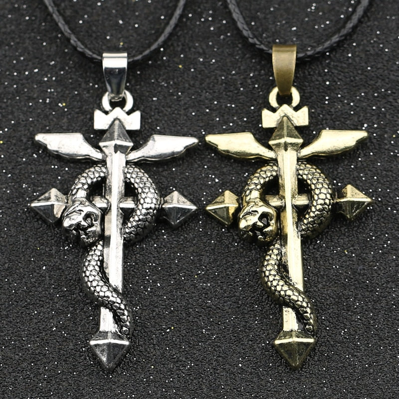 Anime - Streetwear - "THE FLAMEL" - Fullmetal Alchemist Anime Necklace | 2 Options - Alpha Weebs