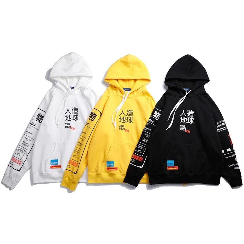 Anime - Streetwear - Kanji Graffiti Anime Hoodie | 3 Colors - Alpha Weebs