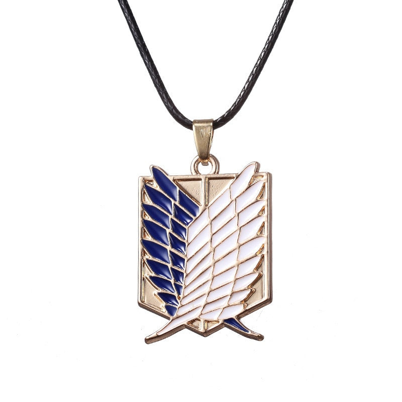 Anime - Streetwear - "WINGS OF FREEDOM" - Attack On Titan Anime Necklace | 4 Options - Alpha Weebs
