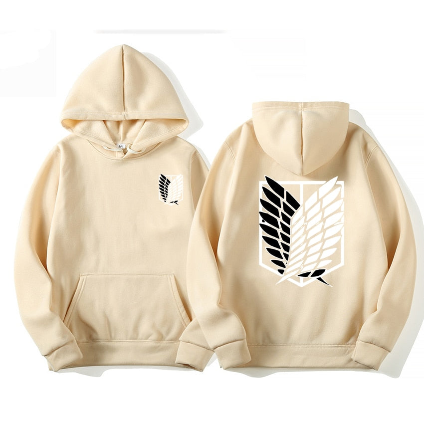 Anime - Streetwear - "FLY FREEDOM WINGS" - Attack On Titan Anime Hoodies | 8 Colors - Alpha Weebs