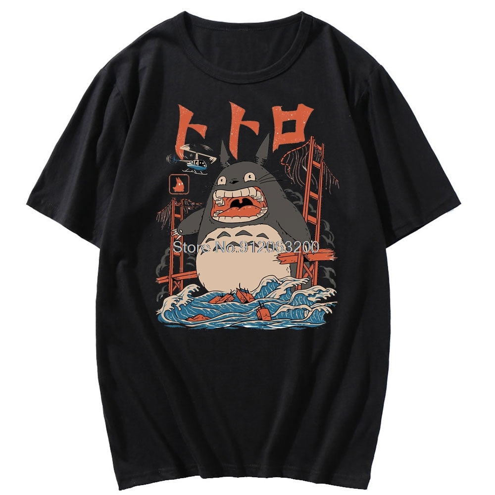 Anime - Streetwear - "HAVOC" - Totoro - Studio Ghibli Oversized T-shirt | 3 Colors - Alpha Weebs
