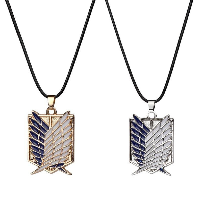 Anime - Streetwear - "WINGS OF FREEDOM" - Attack On Titan Anime Necklace | 4 Options - Alpha Weebs