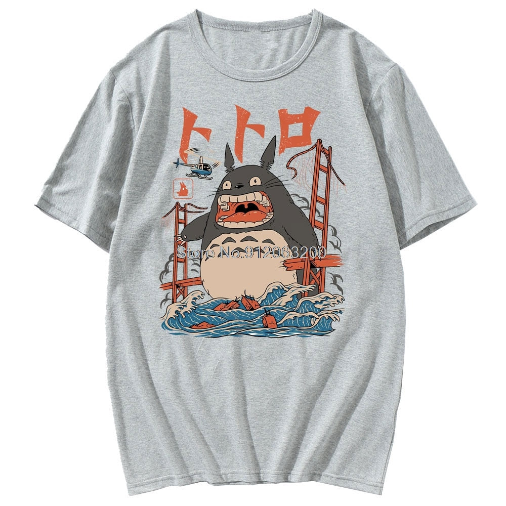 Anime - Streetwear - "HAVOC" - Totoro - Studio Ghibli Oversized T-shirt | 3 Colors - Alpha Weebs