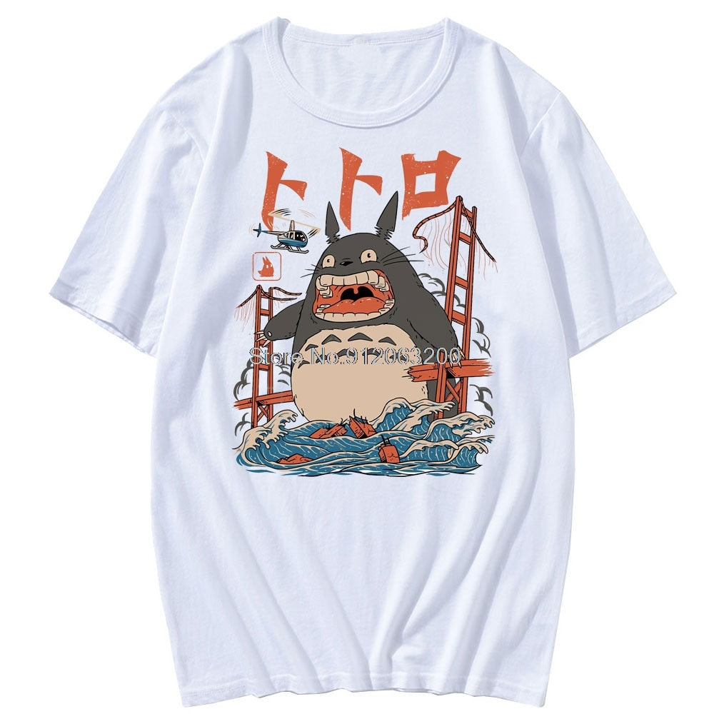 Anime - Streetwear - "HAVOC" - Totoro - Studio Ghibli Oversized T-shirt | 3 Colors - Alpha Weebs