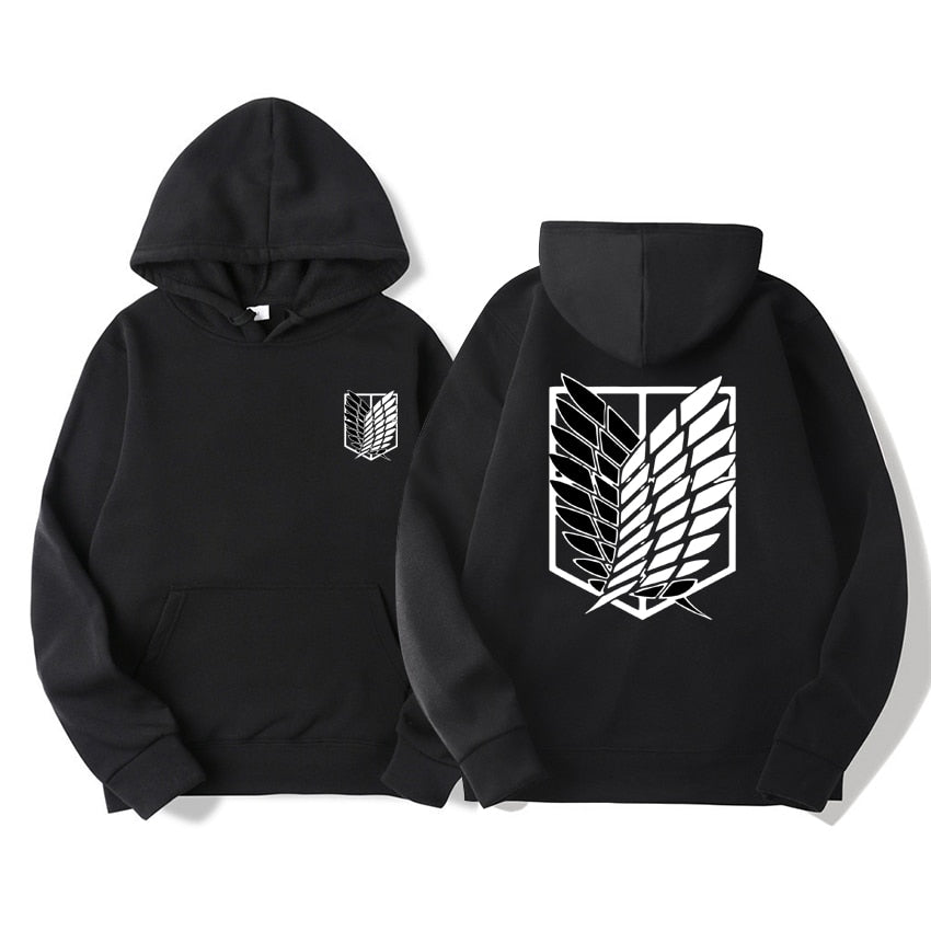 Anime - Streetwear - "FLY FREEDOM WINGS" - Attack On Titan Anime Hoodies | 8 Colors - Alpha Weebs