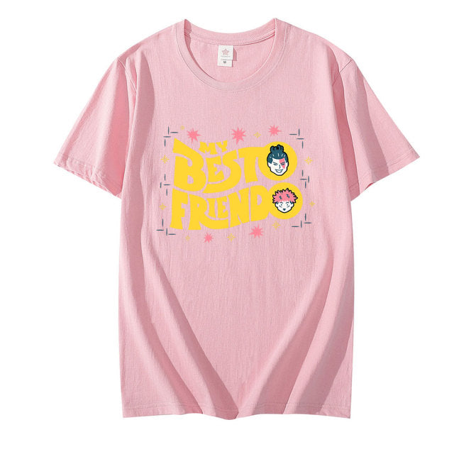 Anime - Streetwear - "BESTO FRIENDO" - Jujutsu Kaisen Anime Oversized T-Shirt | 7 Colors - Alpha Weebs