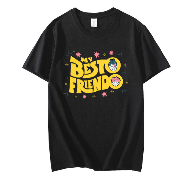 Anime - Streetwear - "BESTO FRIENDO" - Jujutsu Kaisen Anime Oversized T-Shirt | 7 Colors - Alpha Weebs
