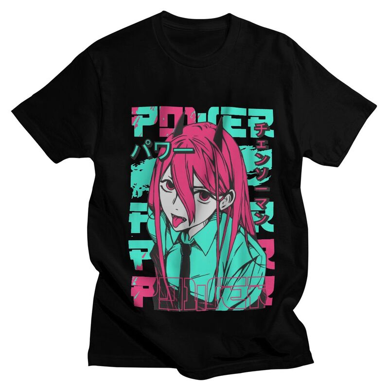Anime - Streetwear - "POWERFUL"- Chainsaw Man Anime Power T-Shirt | 5 Colors - Alpha Weebs