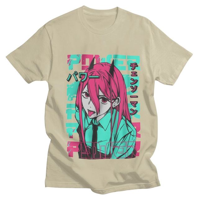Anime - Streetwear - "POWERFUL"- Chainsaw Man Anime Power T-Shirt | 5 Colors - Alpha Weebs