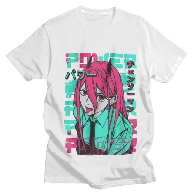 Anime - Streetwear - "POWERFUL"- Chainsaw Man Anime Power T-Shirt | 5 Colors - Alpha Weebs