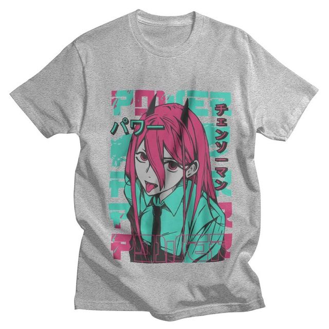 Anime - Streetwear - "POWERFUL"- Chainsaw Man Anime Power T-Shirt | 5 Colors - Alpha Weebs