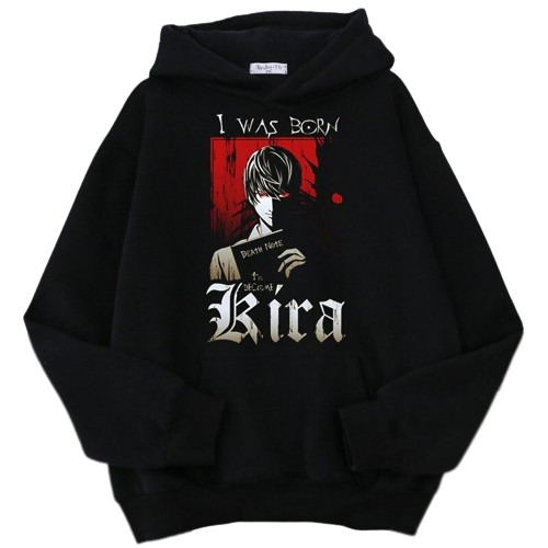 Anime - Streetwear - "DARK" - Light Yagami - Death Note Anime Oversized Hoodies - Alpha Weebs