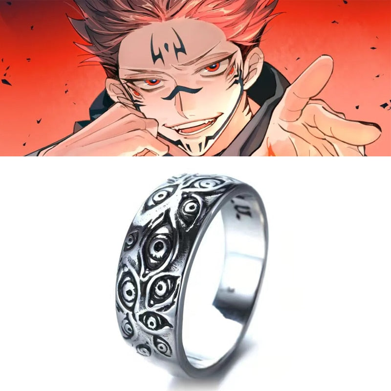 Anime - Streetwear - "CURSED" - Ryomen Sukuna Jujutsu Kaisen Anime Rings - Alpha Weebs