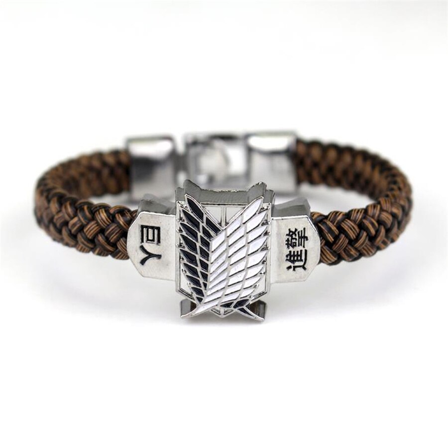 Anime - Streetwear - "FREEDOM WINGS" - Attack On Titan Anime Charm Bracelet - Alpha Weebs