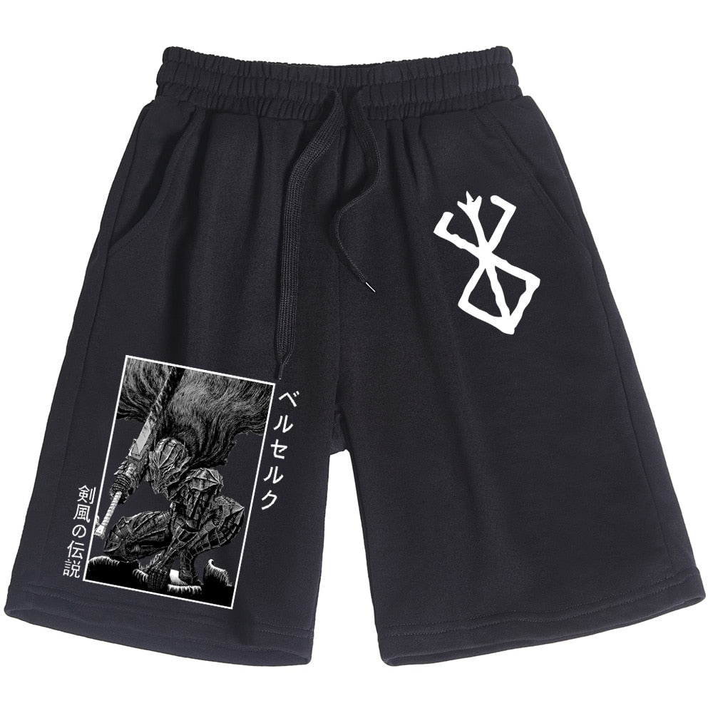 Anime - Streetwear - "BEST OF DARKNESS" - Berserk Anime Guts Shorts | 2 Colors - Alpha Weebs