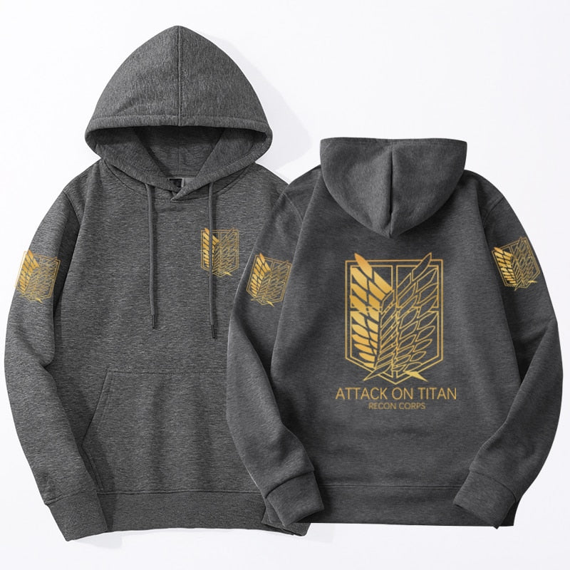 Anime - Streetwear - Golden Scouts - Attack On Titan Anime Printed Hoodies | 5 Colors - Alpha Weebs