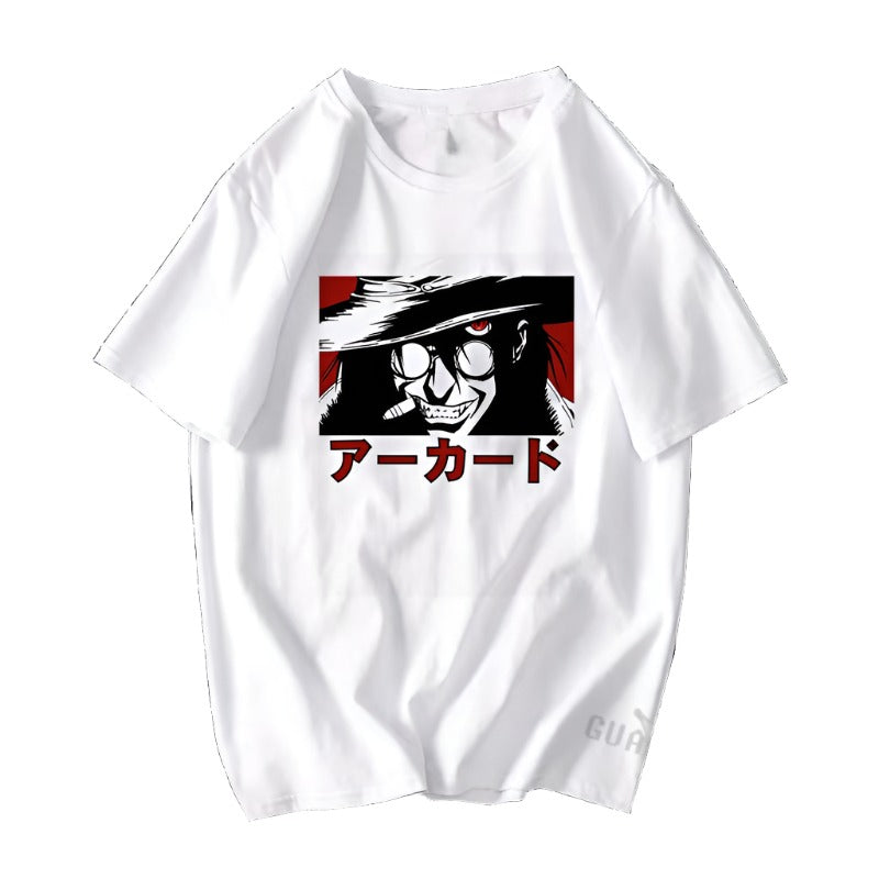 Anime - Streetwear - "HUNT" - Alucard Hellsing Anime Oversized T-Shirts | 2 Options - Alpha Weebs