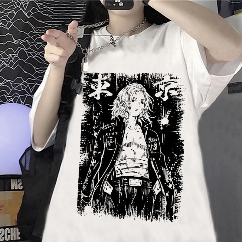 Anime - Streetwear - "LEADER" - Sano Manjirou - Tokyo Revengers Anime Oversized T-Shirt | 2 Colors - Alpha Weebs
