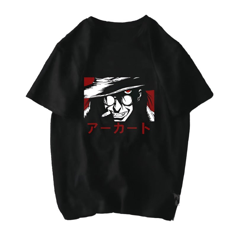 Anime - Streetwear - "HUNT" - Alucard Hellsing Anime Oversized T-Shirts | 2 Options - Alpha Weebs