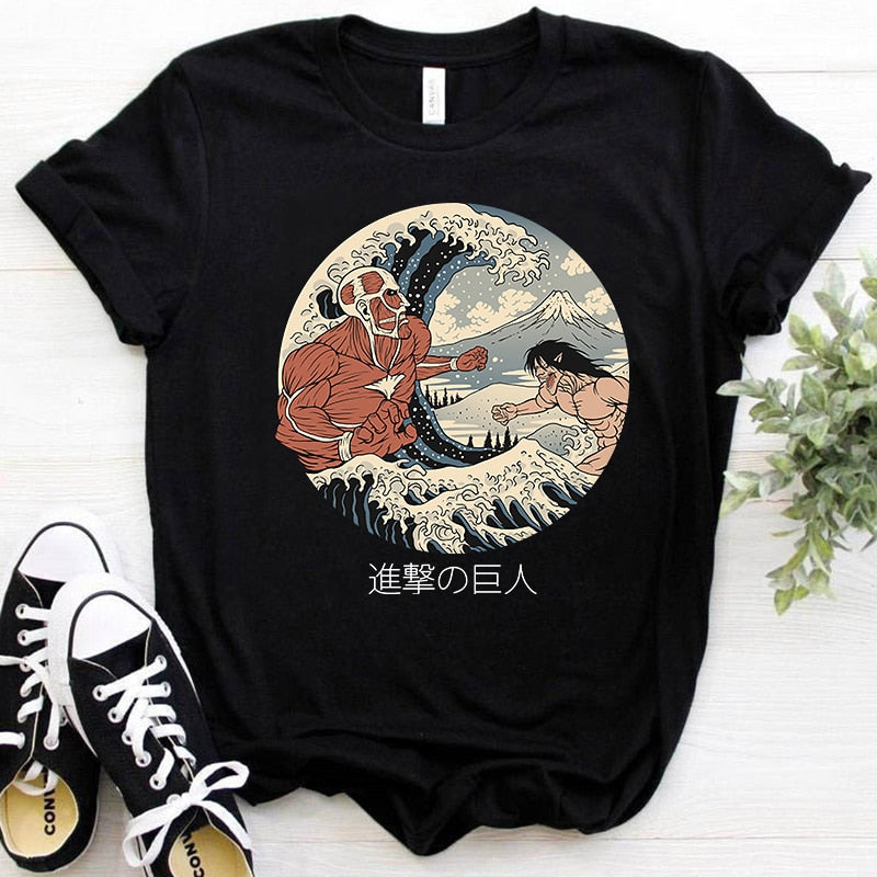 Anime - Streetwear - "CLASH" - Attack on Titan Anime Yeager Bertolt T-Shirts | 2 Colors - Alpha Weebs