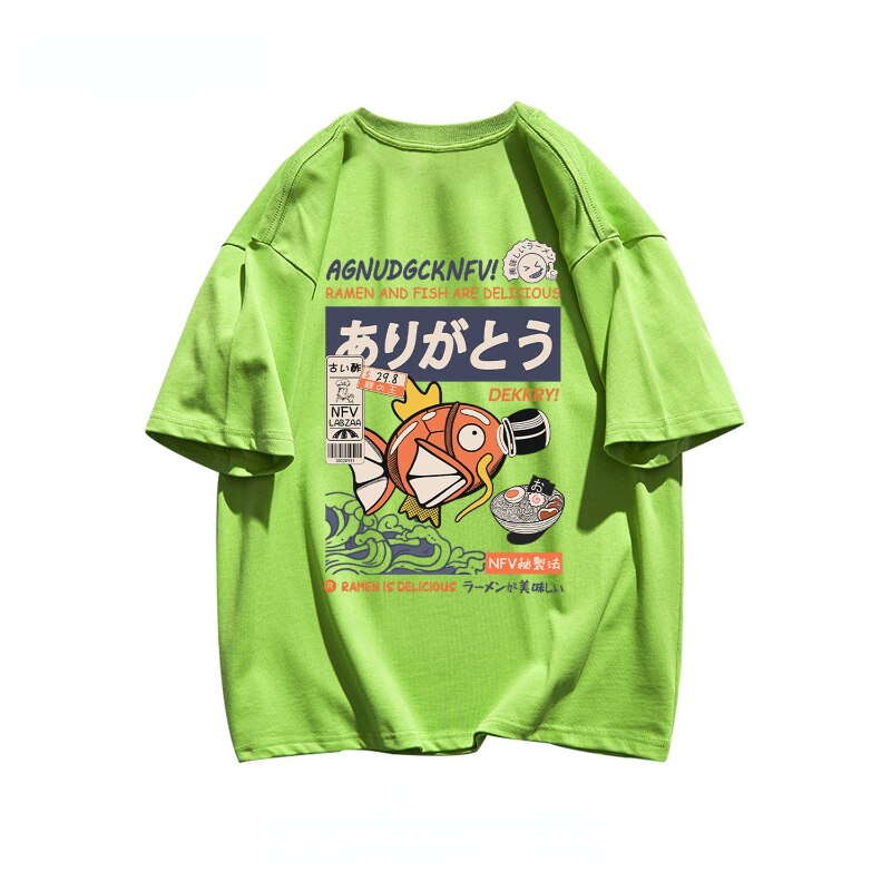 Anime - Streetwear - "MAGIKARP" - Pokemon Anime Oversized T-Shirt | 4 Colors - Alpha Weebs