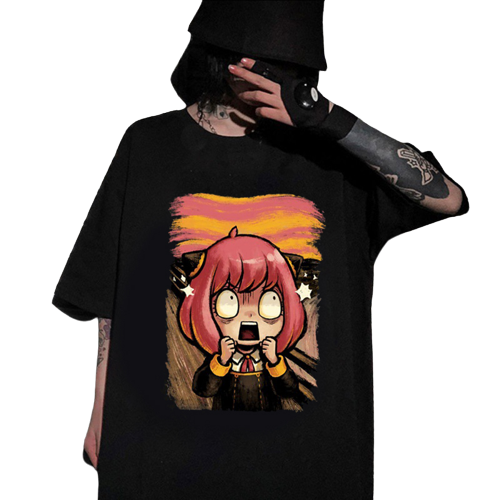 Anime - Streetwear - "SCREAM" by Anya Forger - Spy X Family Anime Oversized T-Shirt | 5 colors - Alpha Weebs
