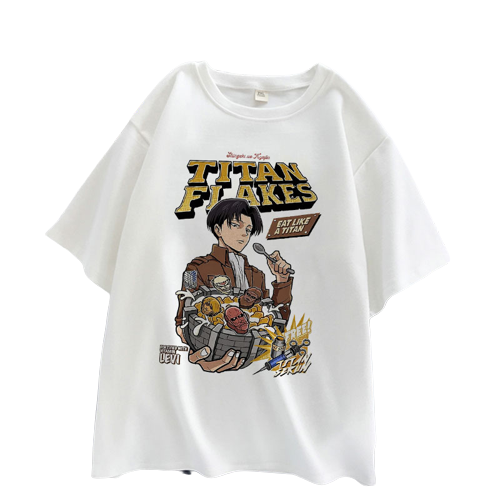 Anime - Streetwear - "LIL CAPTAIN" - Attack On Titan Anime Oversized T-Shirt | 2 Colors - Alpha Weebs