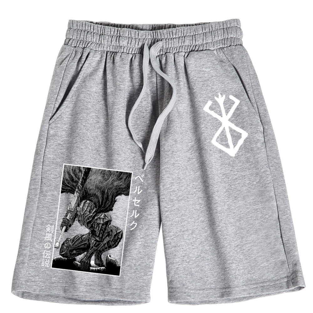Anime - Streetwear - "BEST OF DARKNESS" - Berserk Anime Guts Shorts | 2 Colors - Alpha Weebs