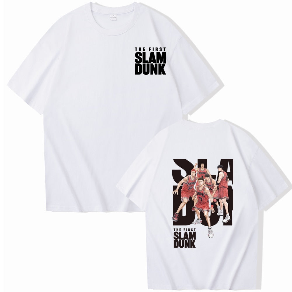 Anime - Streetwear - "SHOHOKU TEAM" - Slam Dunk Anime Oversized T-Shirts | 3 Colors - Alpha Weebs