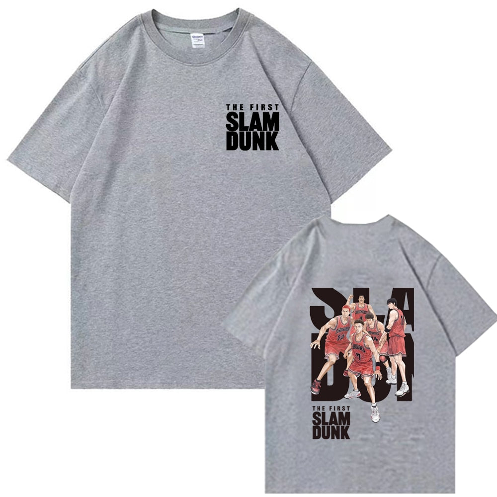 Anime - Streetwear - "SHOHOKU TEAM" - Slam Dunk Anime Oversized T-Shirts | 3 Colors - Alpha Weebs