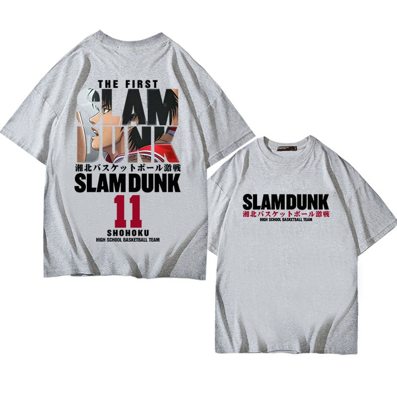 Anime - Streetwear - "HANAMICHI SAKURAGI" - Slam Dunk Anime Oversized T-Shirts | 4 Colors - Alpha Weebs