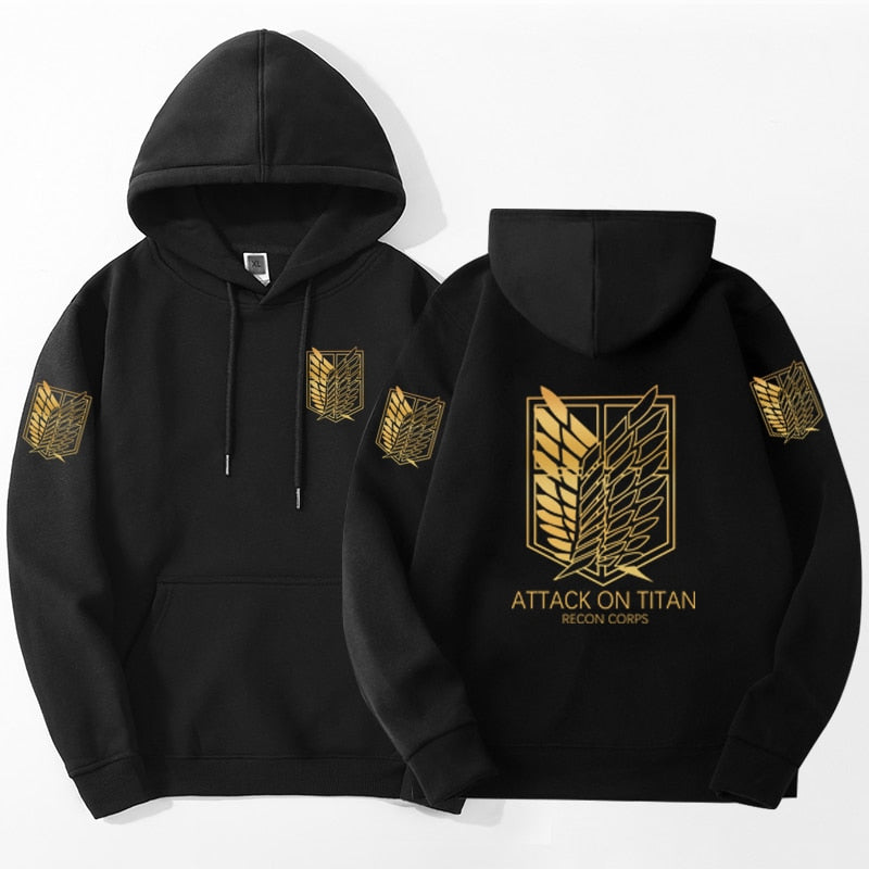 Anime - Streetwear - Golden Scouts - Attack On Titan Anime Printed Hoodies | 5 Colors - Alpha Weebs