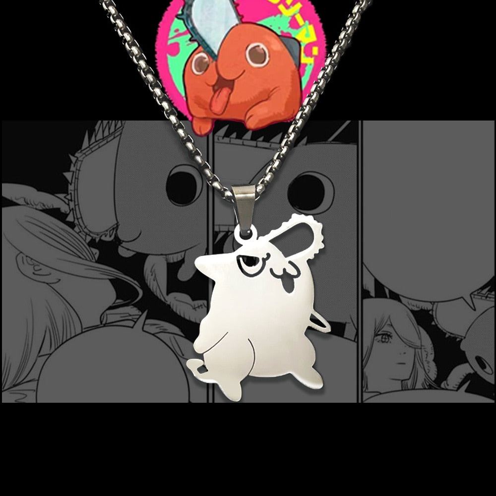 Anime - Streetwear - "LILL DEVIL" - Pochita Pendant Necklace Chainsaw Man Anime - Alpha Weebs