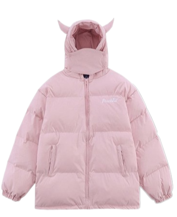 Anime - Streetwear - "SUCCUBA" - Anime Oversized Puffer Jackets | 2 Colors - Alpha Weebs