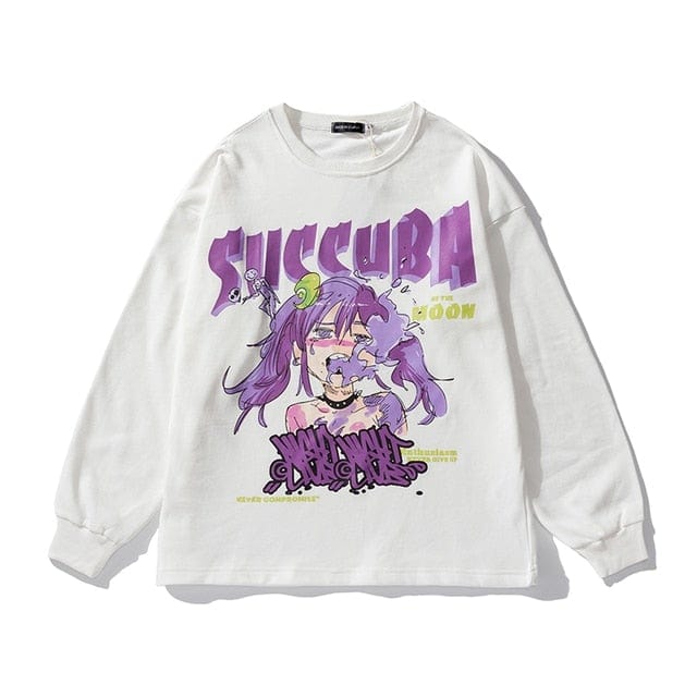 Anime - Streetwear - "SUCCUBA" - Bentai Anime Sweatshirt | 3 Colors - Alpha Weebs