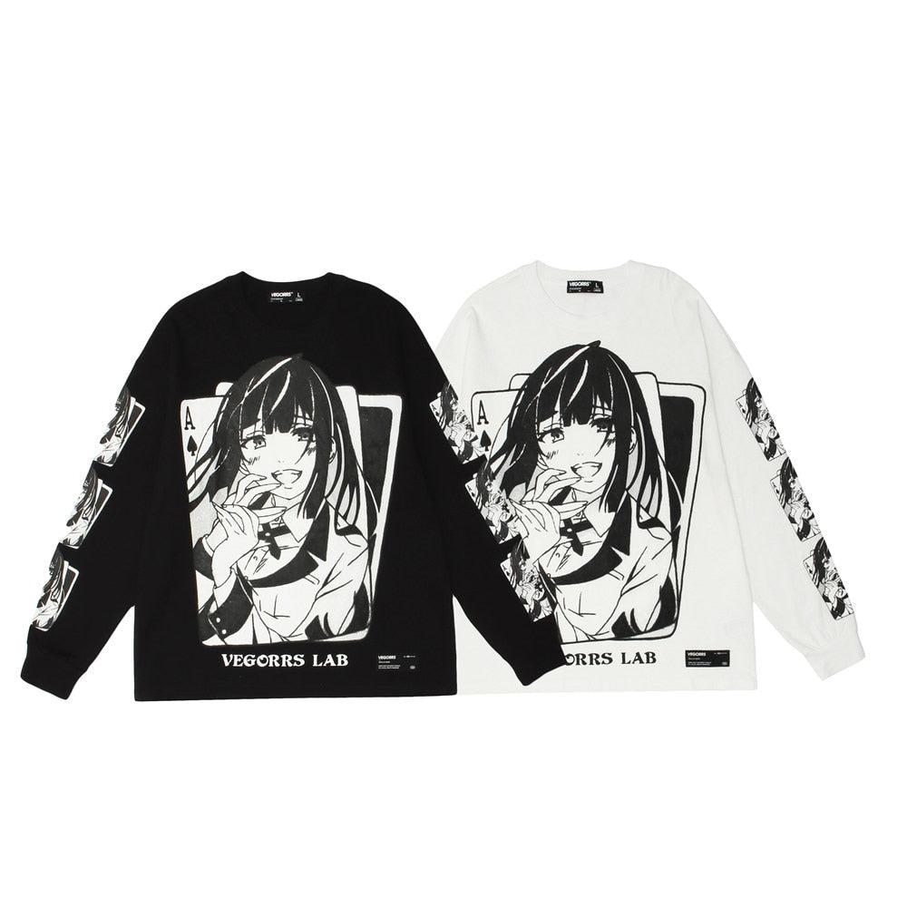 Anime - Streetwear - "A GIRL NAMED YUMEKO" - Kakegurui Anime Sweatshirts | 2 Colors - Alpha Weebs