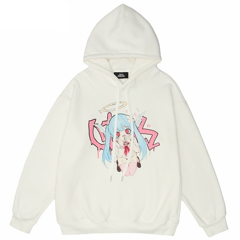Anime - Streetwear - "ANGELIC" - Tenshi No Drop Anime Hoodie | 3 Colors - Alpha Weebs