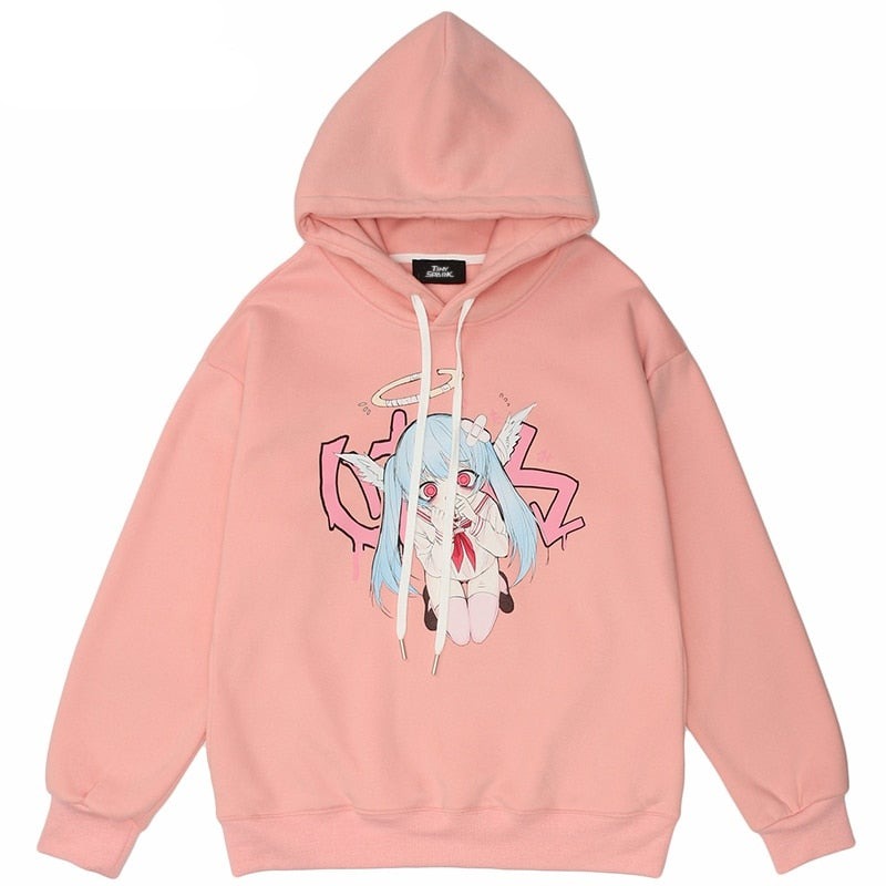 Anime - Streetwear - "ANGELIC" - Tenshi No Drop Anime Hoodie | 3 Colors - Alpha Weebs