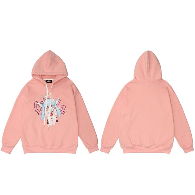 Anime - Streetwear - "ANGELIC" - Tenshi No Drop Anime Hoodie | 3 Colors - Alpha Weebs
