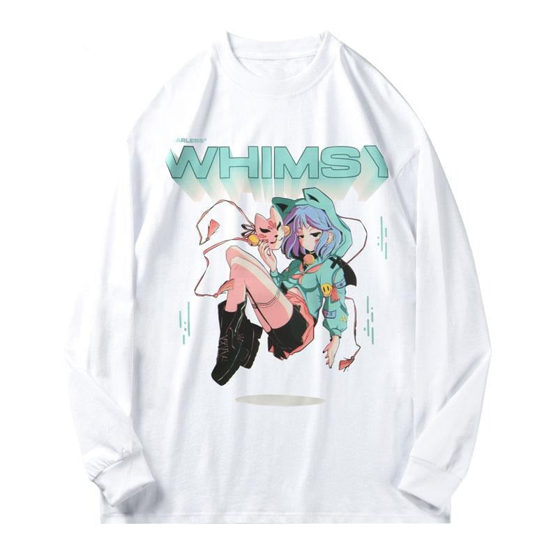 Anime - Streetwear - "WHIMSY" - Anime Sweatshirts | 2 Colors - Alpha Weebs
