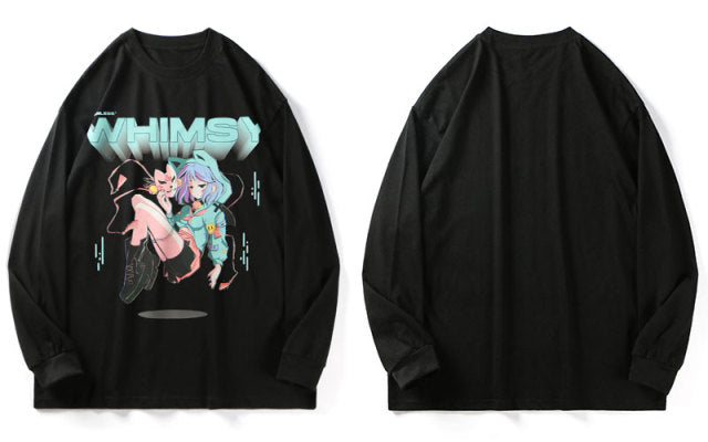 Anime - Streetwear - "WHIMSY" - Anime Sweatshirts | 2 Colors - Alpha Weebs