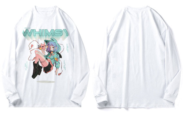 Anime - Streetwear - "WHIMSY" - Anime Sweatshirts | 2 Colors - Alpha Weebs