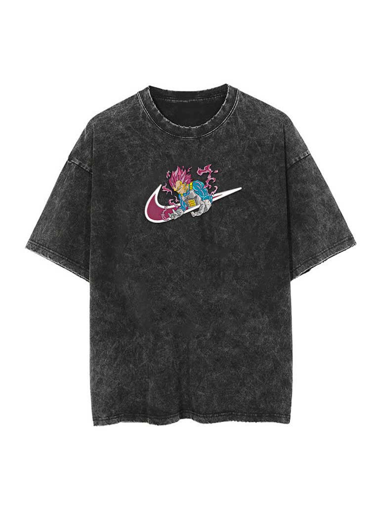 "PURPLE EGO" - Vegeta - Dragon Ball Anime Vintage / Acid Washed T-Shirt