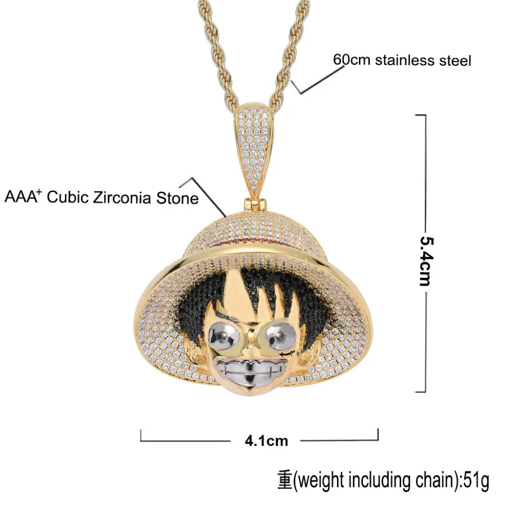 "KING'S PAVE" - Mugiwara - OP Anime Necklace